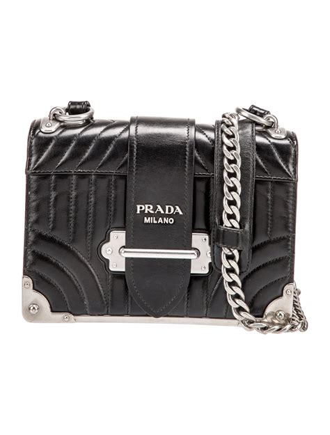 prada soft calf impunture shoulder bag